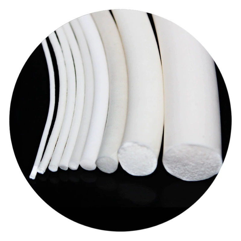 Готовые круглые полосы из пеносиликона, водонепроницаемые уплотнительные полосы из белой губчатой пены O-образной формы для светильников, водонепроницаемые и термостойкие полосы из силиконовой пены.