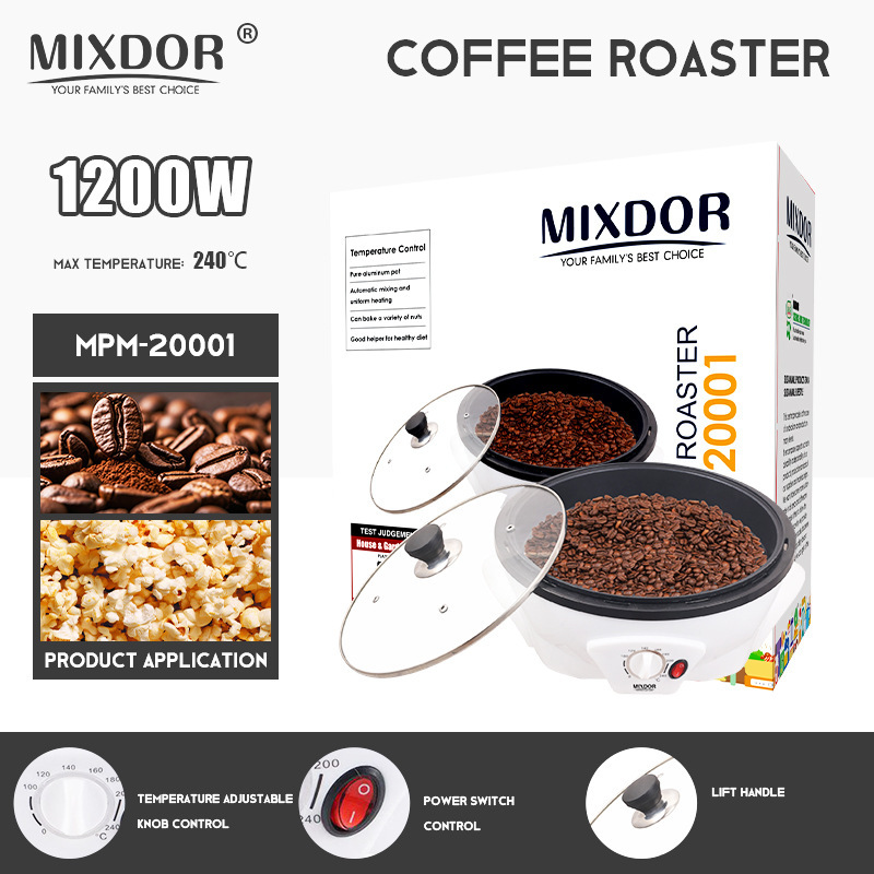 Cross-Border Coffee Roaster Household Bean Roaster Small Mini Peanut Nut Electric Roasting Appliance Corn Popcorn Cross-Border Coffee Roaster Household Bean Roaster Small Mini Peanut Nut Electric Roasting Appliance Corn Popcorn