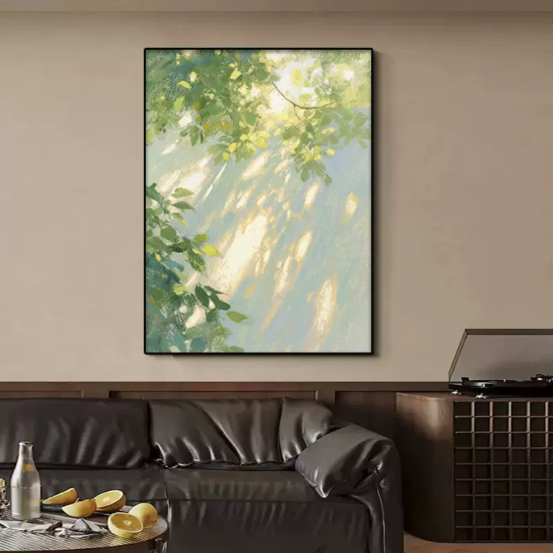 光影治愈系艺术客厅装饰画定制现代小众高级感卧室玄关画酒店挂画