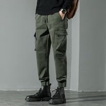 美式工装裤男士夏季潮牌英伦雅痞战术军事风宽松休闲束脚裤子男款