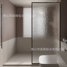 定制淋浴房固定玻璃隔断卫生间浴室干湿分离屏风无边框浴屏淋浴间