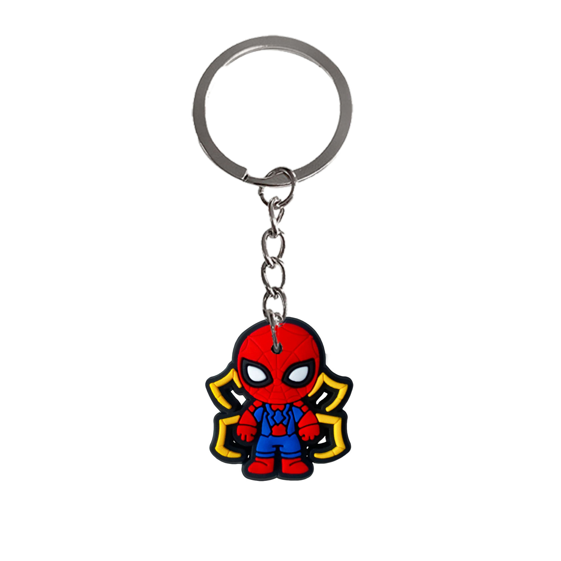 Spider-Man llavero adornos PVC de goma suave llavero accesorios DIY llavero pequeño regalo llavero colgante