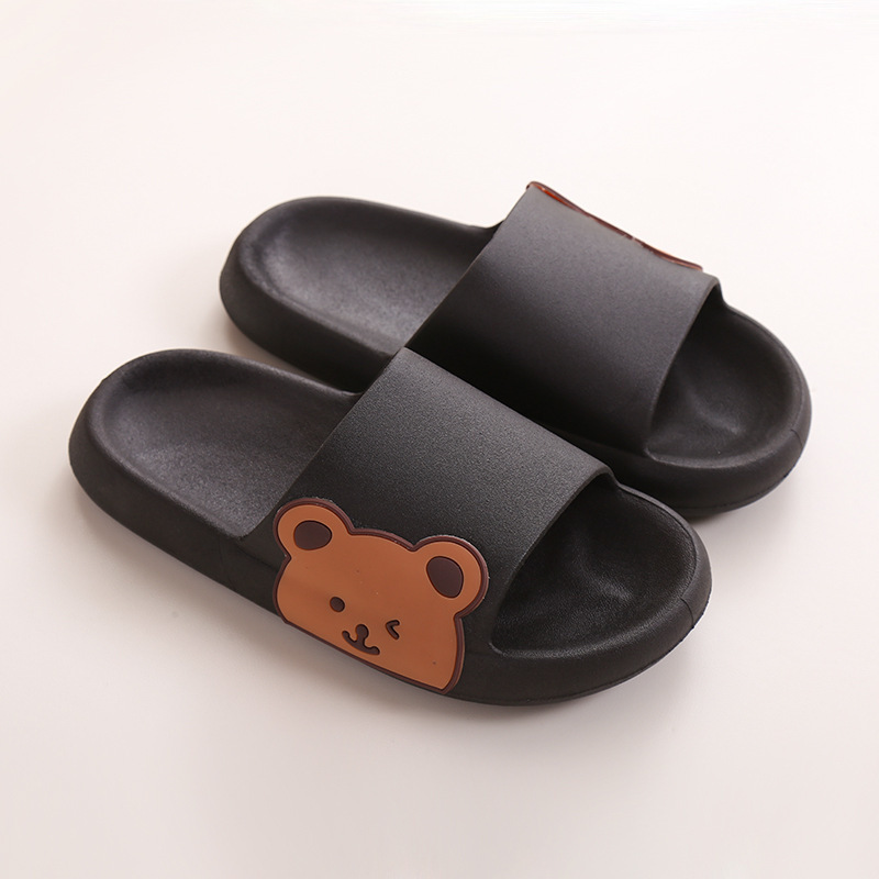 Zapatillas frías para hombres y mujeres, pareja de verano, zapatillas antideslizantes para el hogar interior, lindas zapatillas de oso image 8