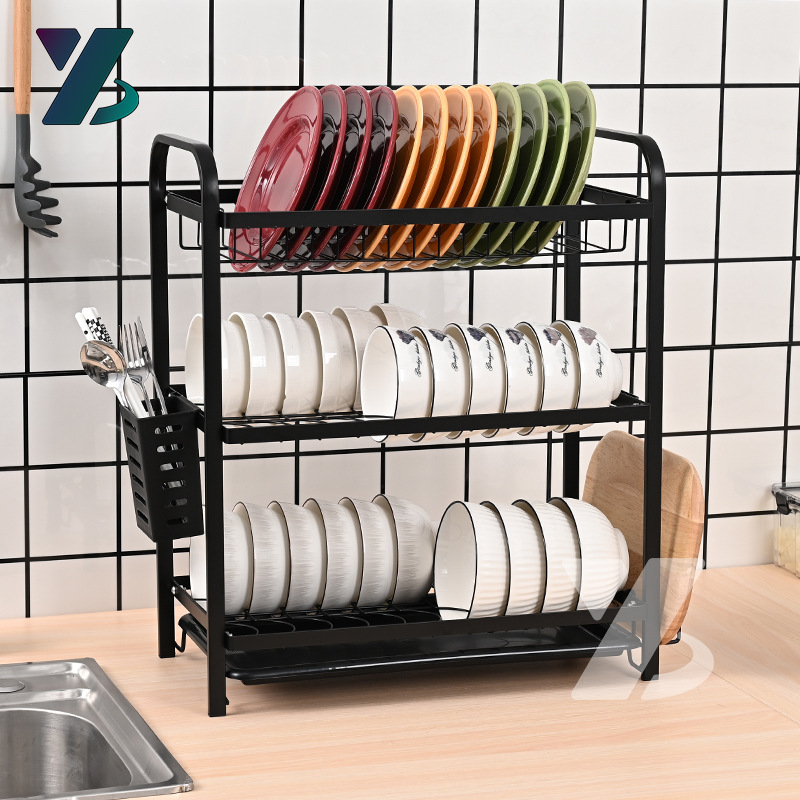 Cross-Border Dish Storage Rack Kitchen Draining Rack Dish Storage Rack Foreign Trade Kitchen Countertop Draining Rack