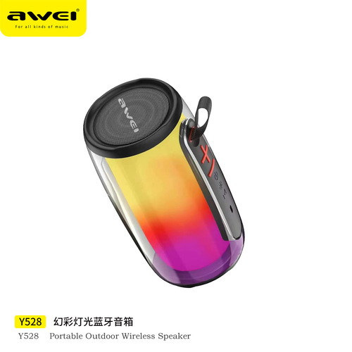 awei Yongwei's new cross-border Bluetooth speaker, colorful light effect, long battery life, serial stereo Bluetooth speaker