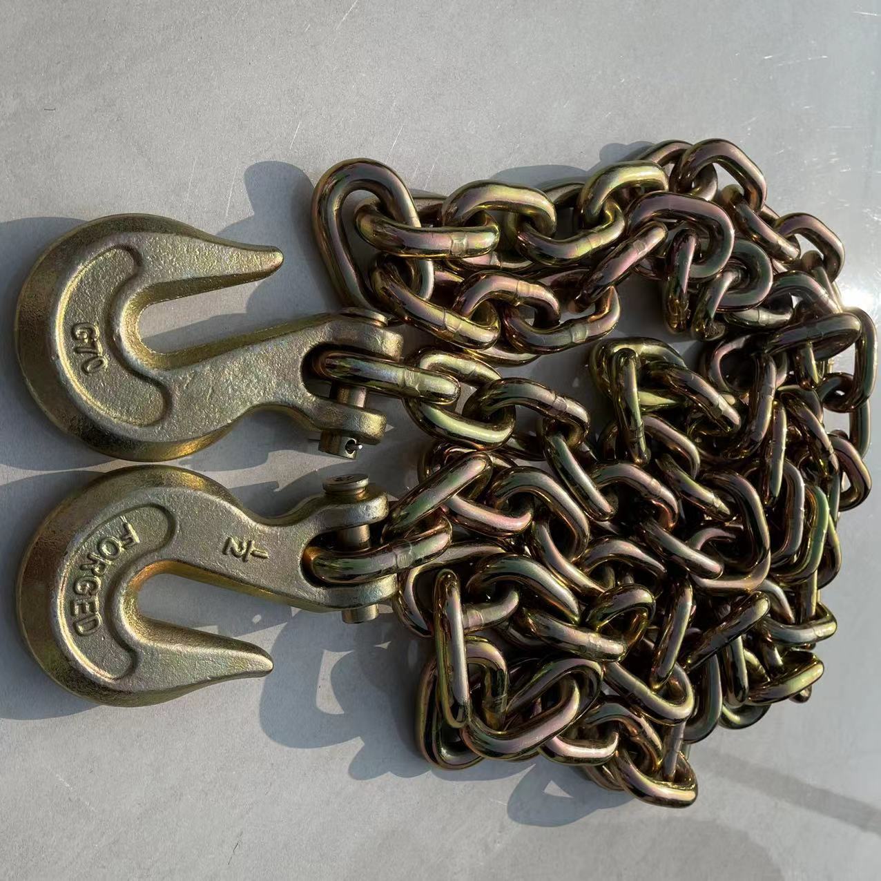 安全链条美标1/2英寸×20英尺70级运输链平板车固定设备拖车链条