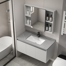 现代简约浴室柜加厚蜂窝铝组合洗漱台小户型卫生间洗脸洗手盆吊柜