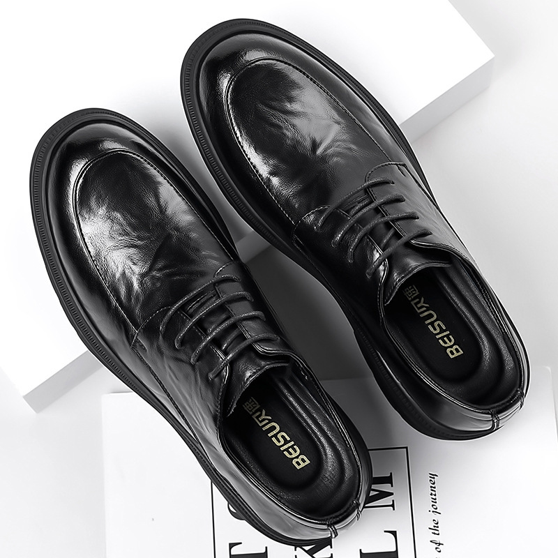 Genuine Leather Cowhide Business Casual Leather Shoes for Men, Formal Business Shoes, British Style, High-End Men's Wedding Groom Shoes Genuine Leather Cowhide Business Casual Leather Shoes for Men, Formal Business Shoes, British Style, High-End Men's Wedding Groom Shoes