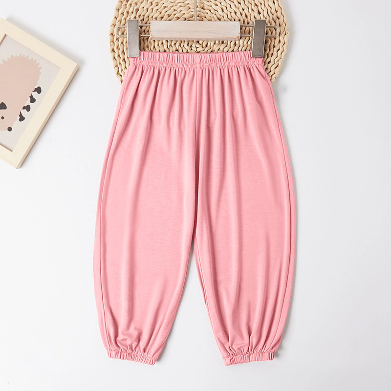 Modal Boys and Girls Summer Pants 2024 New Children's Outer Wear Sports Anti-mosquito All-match Casual Pants Summer