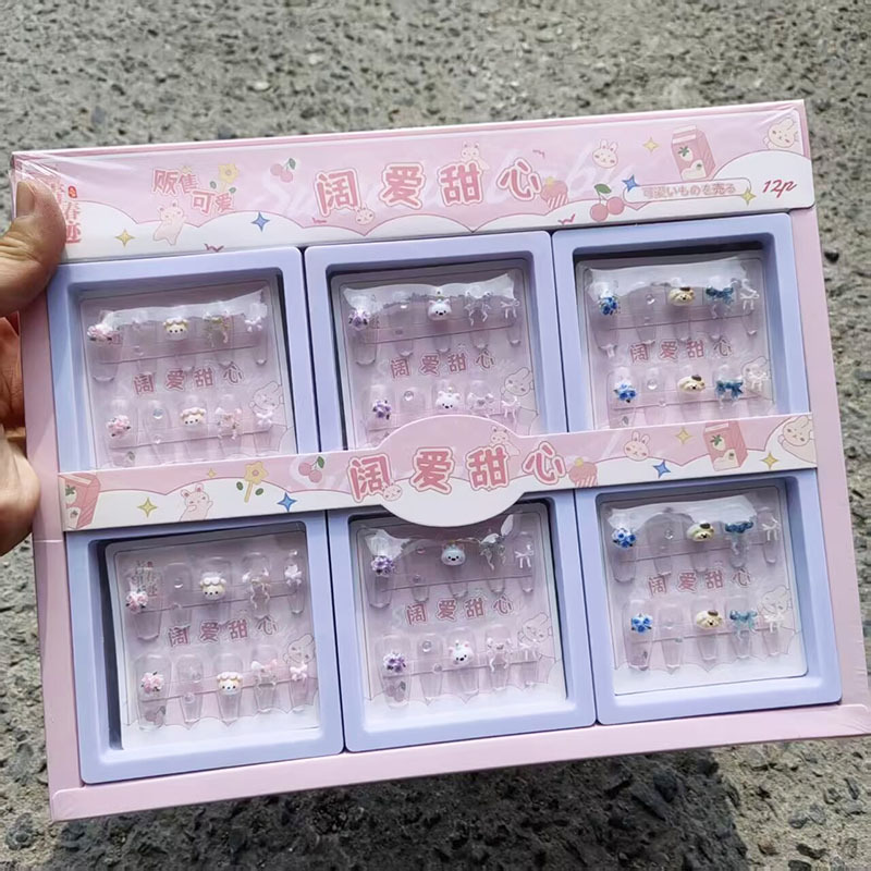 Estampado de ojos de gato con armadura, pegatinas de uñas con gelatina, dibujos animados de estudiantes lindos, desmontables, ponis con armadura image 87
