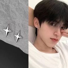 星星耳钉男士高级感小众设计感潮流简约ins潮男养耳洞男生耳饰耳