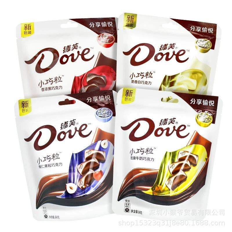 Шоколадные конфеты (Dove) маленькие кусочки 84 г, ассорти вкусов для подарков и праздников