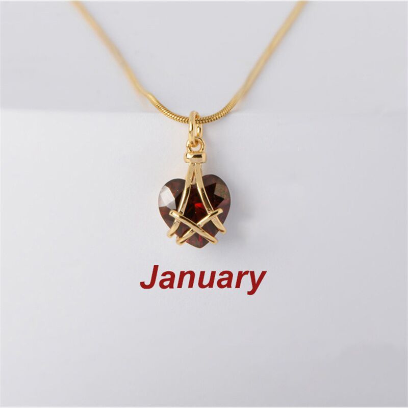 Cute Heart Shape Titanium Steel Plating Artificial Crystal Pendant Necklace 1 Piece display picture 1