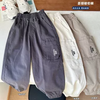 2026春秋款童装男童儿童棉质水洗工装大口袋休闲裤长裤子童裤批发