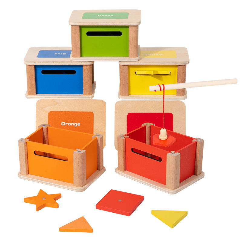 Juguetes educativos Montessori para niños, caja de clasificación de colores, clasificación de formas, juego de pesca, juguetes educativos para el desarrollo temprano. image 5