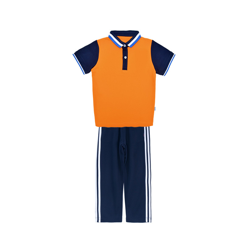 瀾洋貝中学生制服小学校のクラス服の夏服の半袖のスーツは学生の運動の夏の小学生を注文して注文します。|undefined