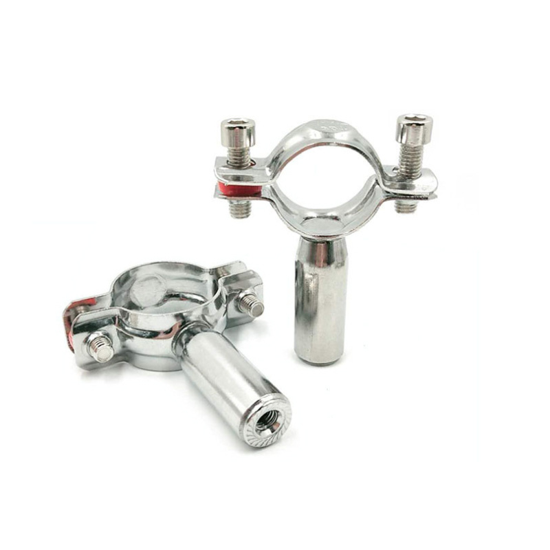 304 threaded pipe clamp, internal threaded fixed pipe sleeve, 304 stainless steel pipe clamp with nut, pipe support bracket