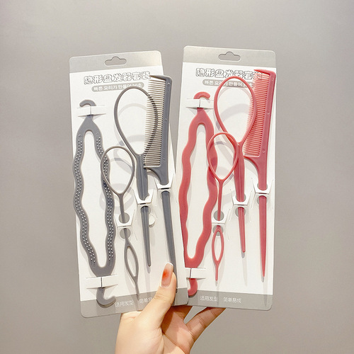 Children's hair braiding tool, hair styling artifact, hair pulling pin, girls' braided hair, hair piercing, hair tying set