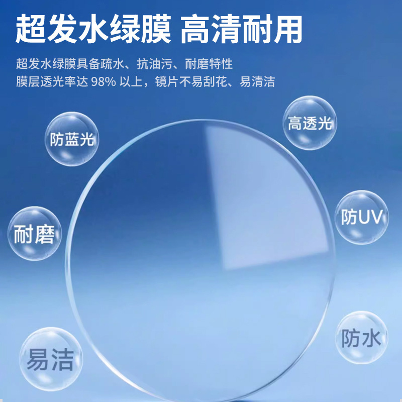 1.74防蓝光眼镜片超薄A级品质工厂批发非球面高度近视散光镜片|undefined