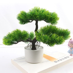 迎客松松樹羅漢松假松樹商場室內裝飾擺件美人迎客松景觀造型植物