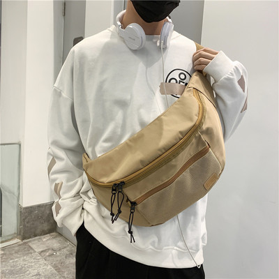 2021 Bag canvas Inclined shoulder bag solar system ins fashion capacity street Chaopai Chest pack Waist pack