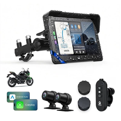 Motorcycle driving recorder Motorcycle Carplay, Car Dashcam - without-tire-pressure-tmps-70inch-carplayrecordergps