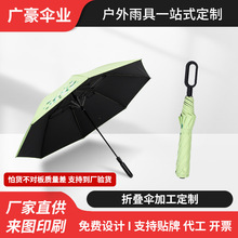 定制雨伞环扣遮阳伞23寸 二折现代简约可印logo晴雨伞礼品口袋伞