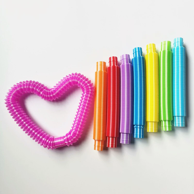 Фабрика прямой POP TUBE двухцветная полосатая стрейч-трубка pp Net красная сенсорная декомпрессионная игрушка телескопическая трубка