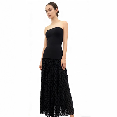 2025夏装新款圆圈镂空蕾丝中长款半身裙女高腰百搭显瘦A字蓬蓬裙|ru