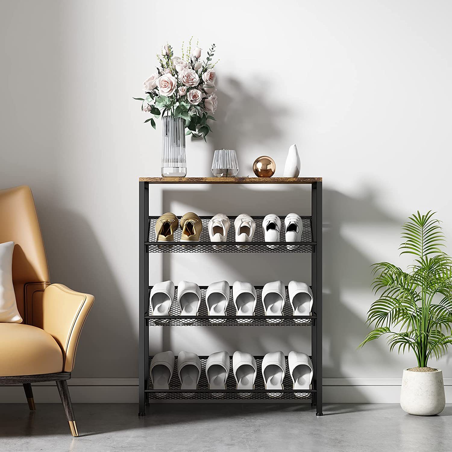 厂家直供金属铁艺鞋架多层堆叠鞋架可扩展可调节收纳架鞋包架-阿里巴巴