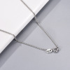 Necklace, pendant, chain, accessory, 925 sample silver, silver 925 sample, Korean style, simple and elegant design