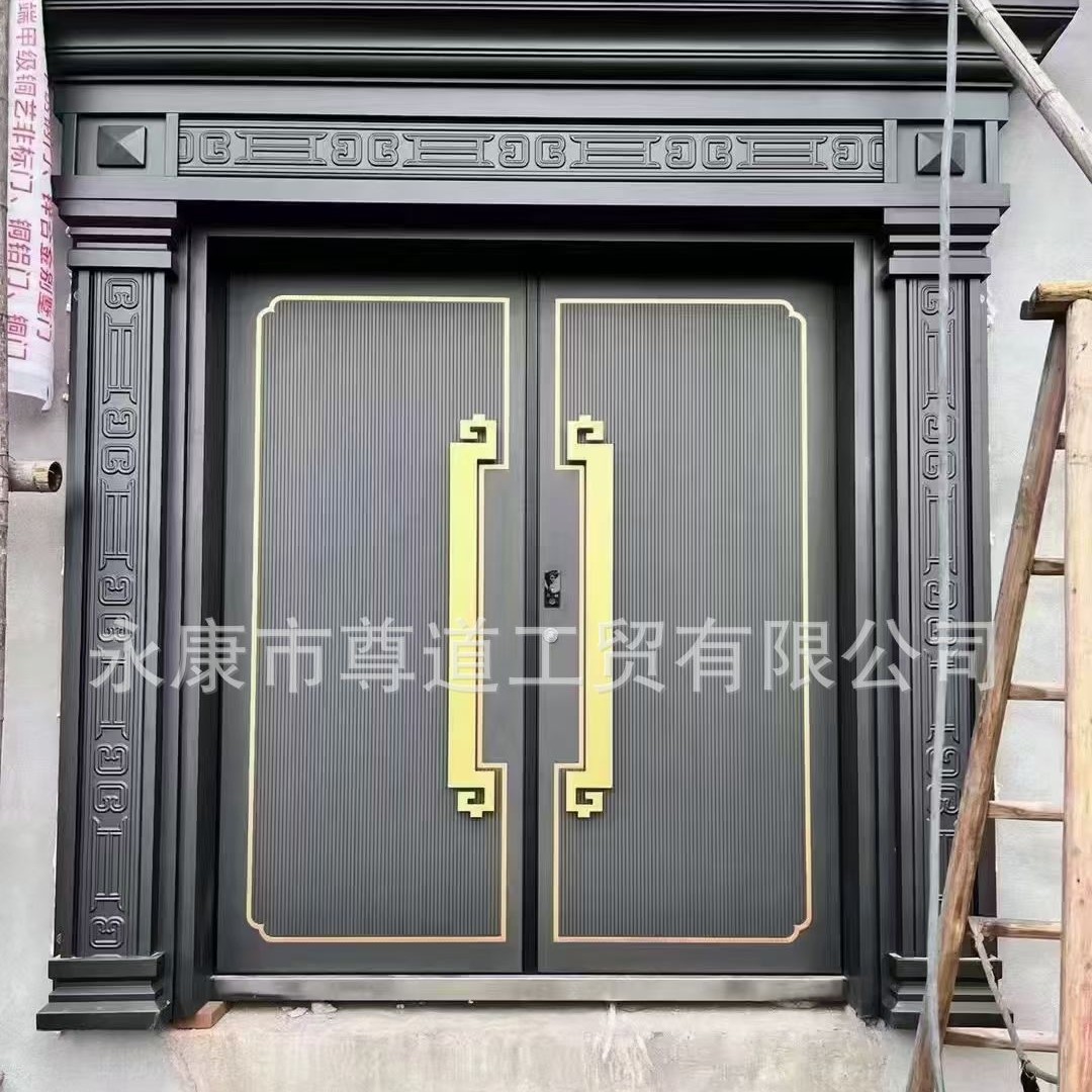 厂家批发湖北巴东甲级锌合金别墅大门咸丰农村自建房入户大门