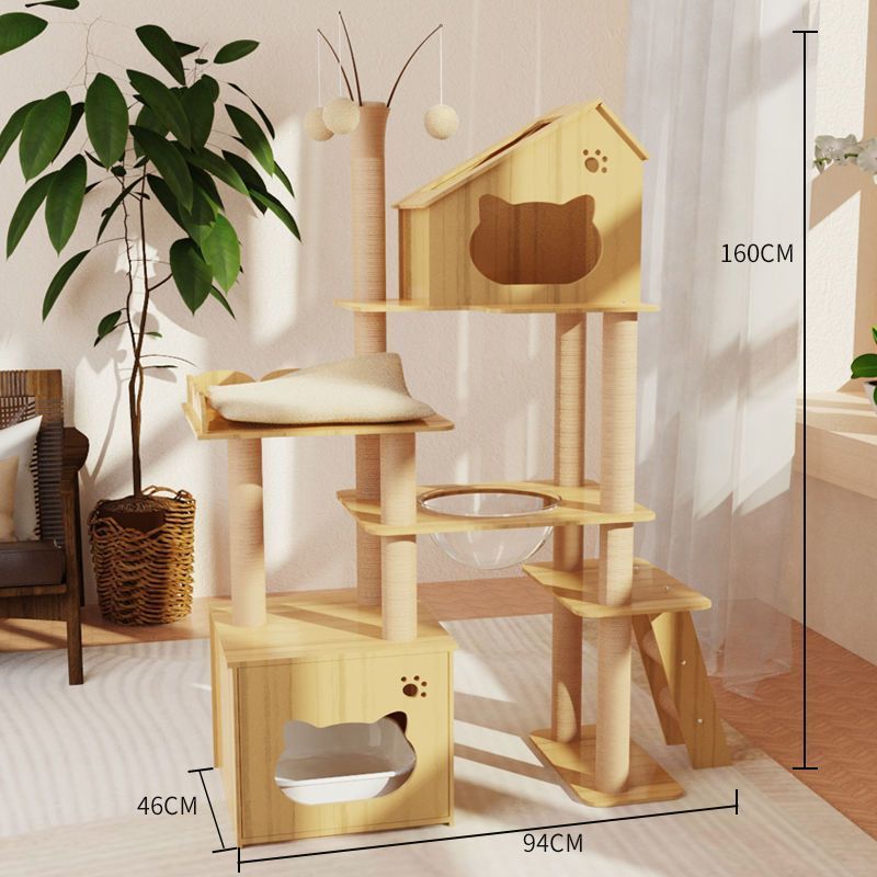 猫クライミングフレーム、大型猫の巣、オールシーズン対応のユニバーサルキャットツリー、トイレ、一体型スペースカプセル、猫スクラッチボード、猫ヴィラ、猫おもちゃ|undefined