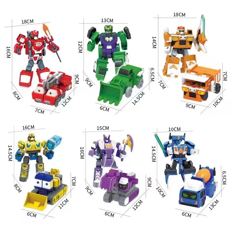 Equipo de ingeniería de construcción infantil deformación de robot deformación conjunto de puzzle niño regalo juguetes al por mayor