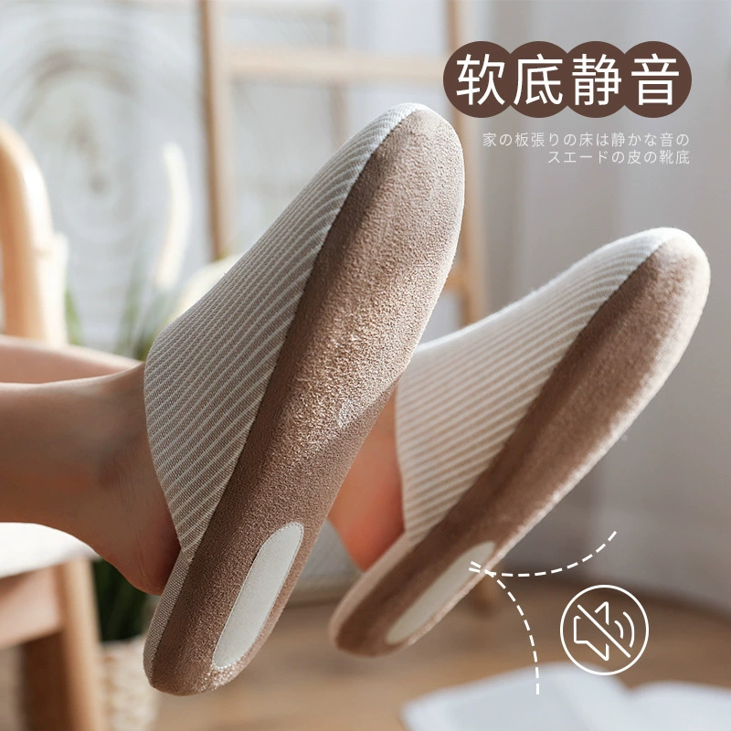 Новые простые хлопковые тапочки в японском стиле, мужские и женские хлопковые тапочки для спальни и весны и осени, домашние мужские и женские хлопковые тапочки для спальни