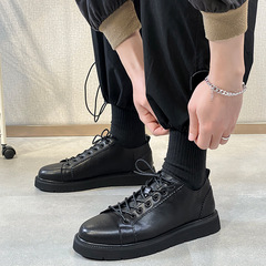 2021 Hong Kong-style Men's Shoes: New Arrival Trendy Workwear Shoes, Casual Leather Shoes in Korean Style, Vintage Martin Boots for Spring – D14-Q