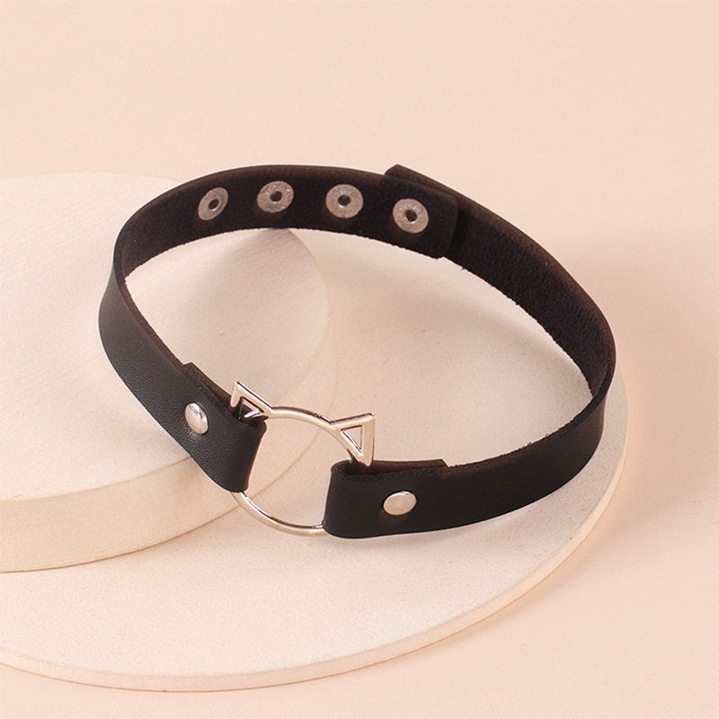Punk Cat Leather Collar display picture 4