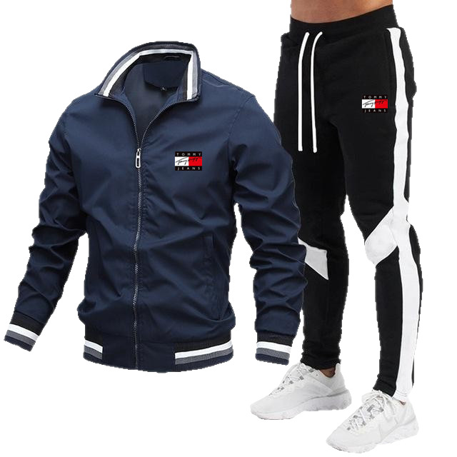 2024 nuevo traje de chaqueta para hombre traje casual pantalones de costura chaqueta de aviador traje de chaqueta de alta calidad