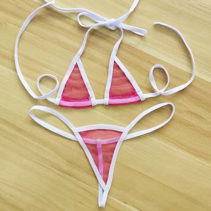 Sexy Lingerie for Women, See-Through Bikini, Slit Skirt, Foreign Trade Set, New T-Back Breathable Thong 879