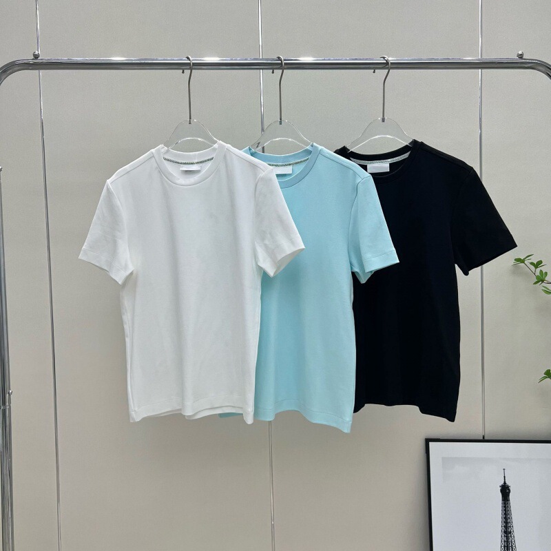 Dropshipping Fg Large Logo Round Neck T-Shirt Short-Sleeved Women's Casual Fashion Versatile 2025 Summer Crocodile