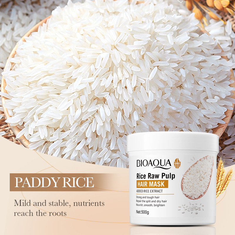 Set de Cuidado Capilar BIOAOUA con Puré de Arroz, Champú, Mascarilla Capilar y Acondicionador, Comercio Exterior Transfronterizo al por Mayor image 6