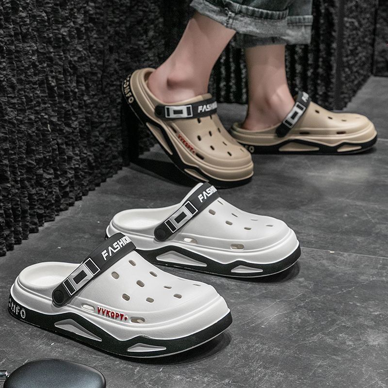 EVA sandals men's summer breathable new lightweight soft bottom toe hole shoes men's slippers dual-use beach shoes wholesale EVA sandals men's summer breathable new lightweight soft bottom toe hole shoes men's slippers dual-use beach shoes wholesale