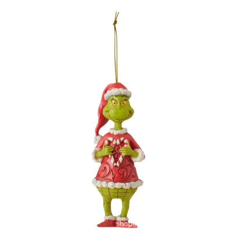 2023 nuevos productos monstruos de pelo verde decoración de Navidad colgante de dibujos animados colgante de árbol de Navidad decoración interior de automóviles de Navidad image 9