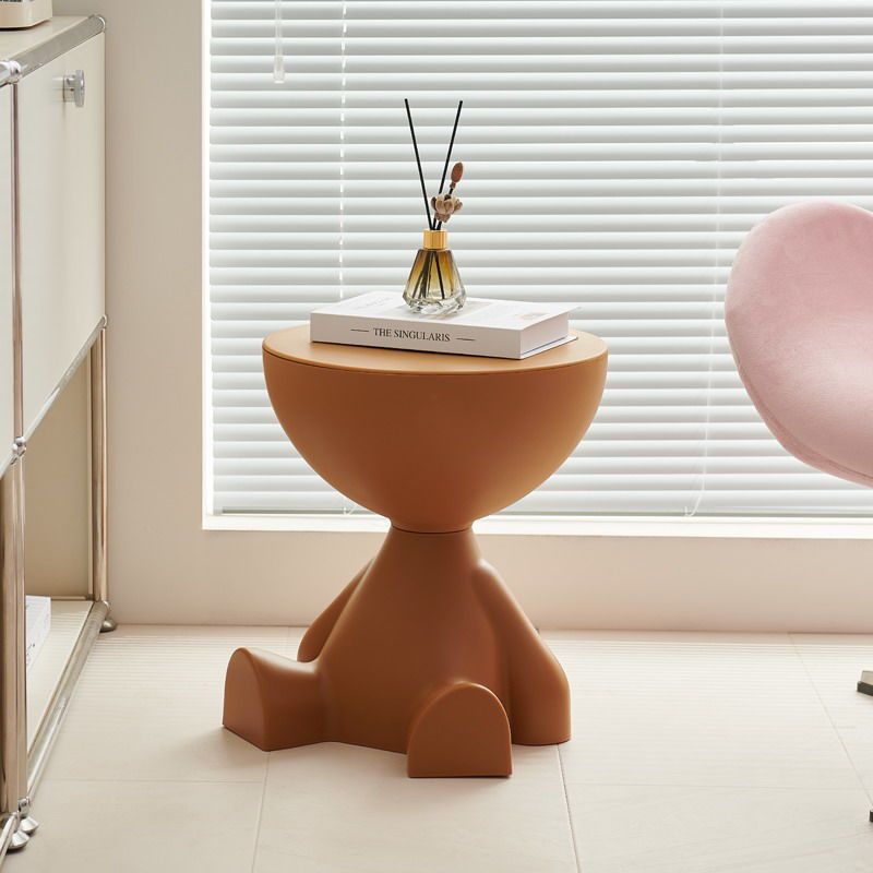 Cream Style Home Small Table Cute Flat Head Coffee Table Living Room Dwarf Doll Ornaments Creative Flat Head Coffee Table