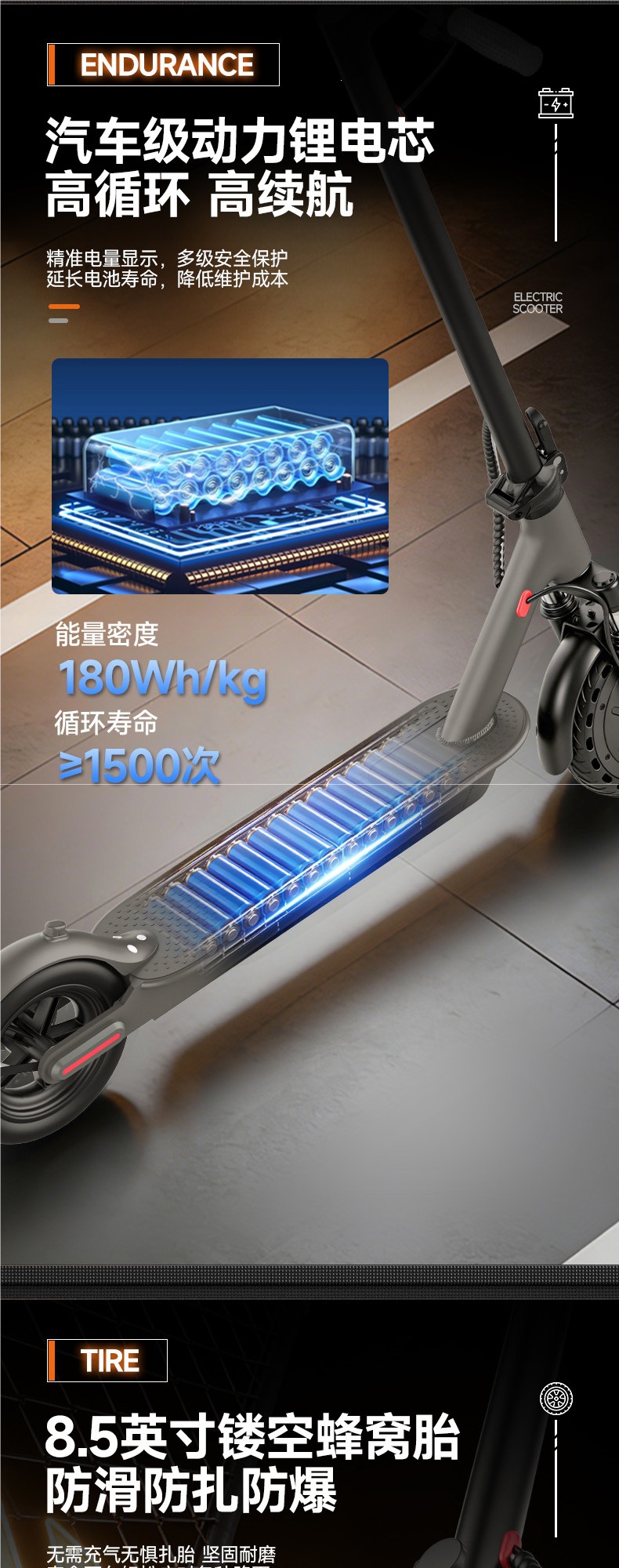 Electric scooter, foldable electric bike, easy-to-use two-wheeled vehicle, lightweight and portable, suitable for commuting to work