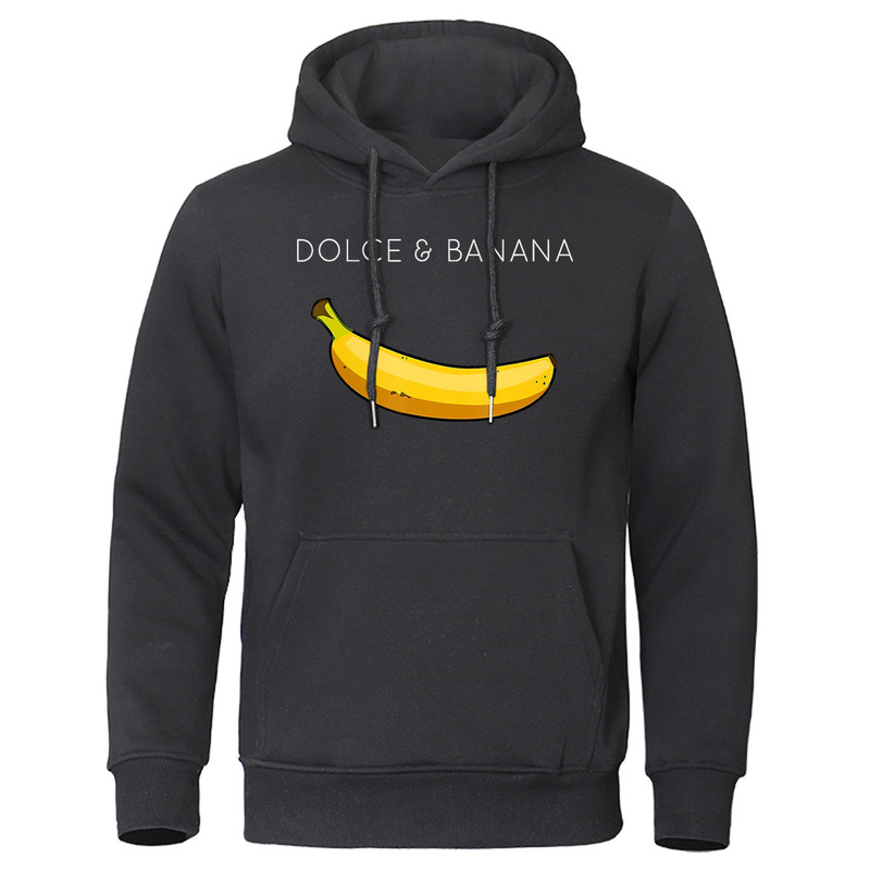 2023 New Men's and Women's Sweatshirts Cross-Border Wholesale Fashionable and Comfortable Street Popular Banana Icon Hooded Sweatshirt Jacket