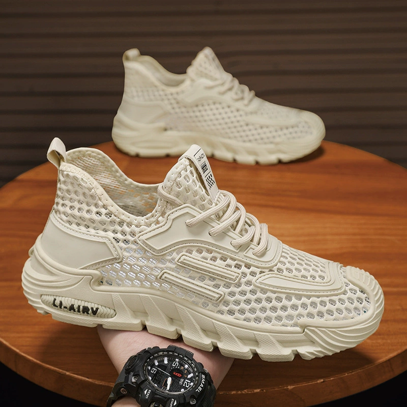 Мужская летняя новая дышащая сетка обувь для студентов бегать легкие нескользящие кроссовки дикие модные повседневные одиночные туфли