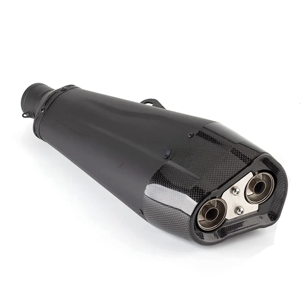 Motorcycle modified exhaust pipe double hole universal tail section modified exhaust tail section carbon fiber zx4rr/GSX-1000