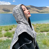 Knitted autumn cloak, ethnic vest with hood, Korean style