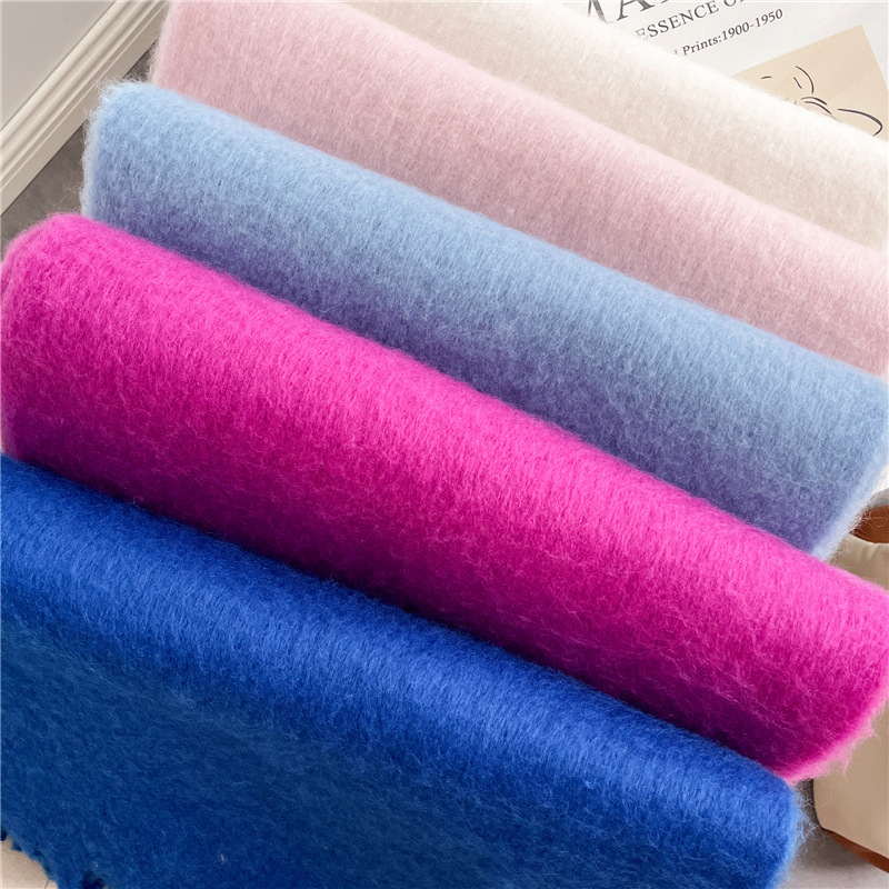 Mohair Schal Für Damen Und Herren Mit Fransen Und Perlen_voghion.com